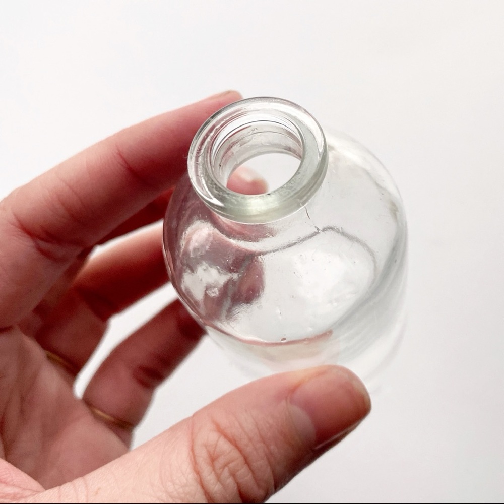 Vintage Mini Clear Glass Jar Vase Plant Propagation - Picture 4 of 8